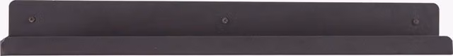 Perch & Parrow Dayton Small Metal Wall Mounted Shelf with Back Panel in Black or Silver Matt