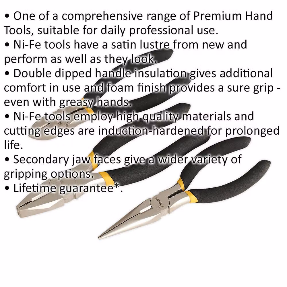 Loops 3 Piece Chrome Vanadium Steel Pliers Set in Black – 2