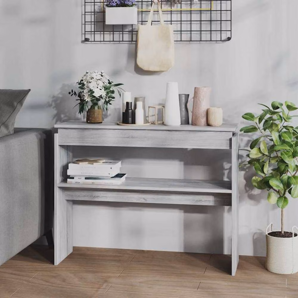 Berkfield Home Grey Sonoma Console Table, W/D/H: 102 x 30 x 80 cm – 2