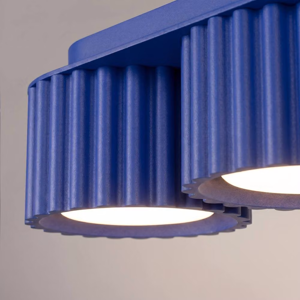 Sollux Lighting minimalist cylinder ceiling lamp in blue, W/D/H: 32.5 x 32.5 x 10 cm – 3