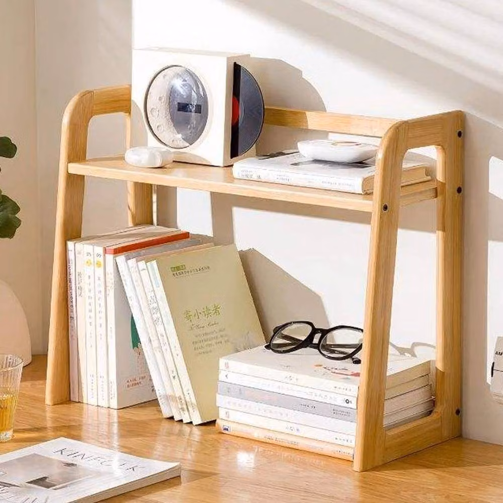 PAWNORA Coffee Station Organizer Counter Shelf in Natural Brown Wood – 2