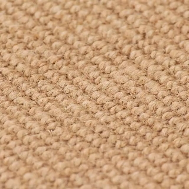 Berkfield Home Woven Jute Area Rug in Beige, Diameter: 100 cm
