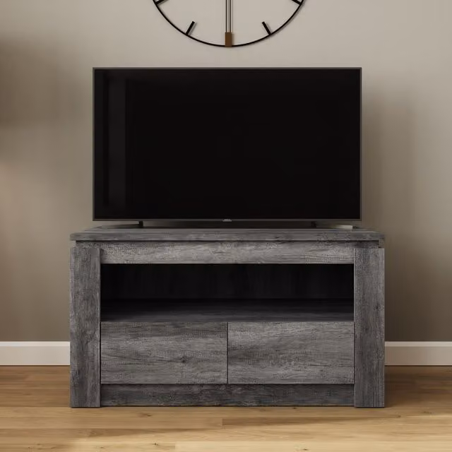 GFW Canyon Industrial 2 Drawer TV Unit in Matt Grey – 2