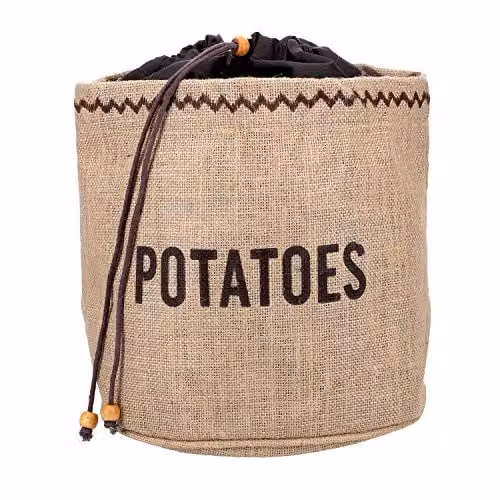 KitchenCraft Brown Fabric Potato Bag W/D/H: 24 x 24 x 24 cm