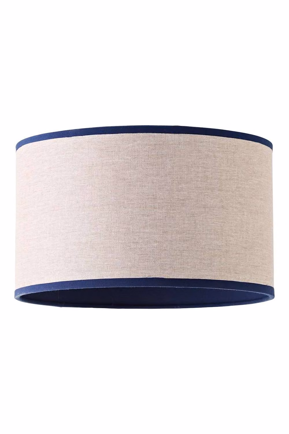 ValueLights Kiara Large Navy Blue Woven Fabric Drum Ceiling Lamp Shade – 3