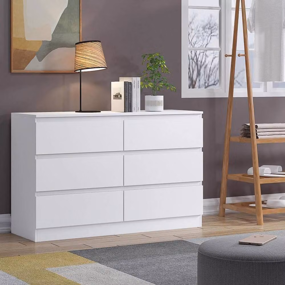 SPETLEK 6 Drawer Chest of Drawers in White Matt Finish – 3