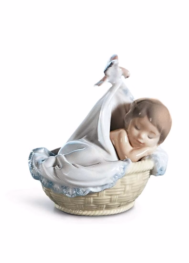 Lladró Tender Dreams Boy Porcelain Figurine in White