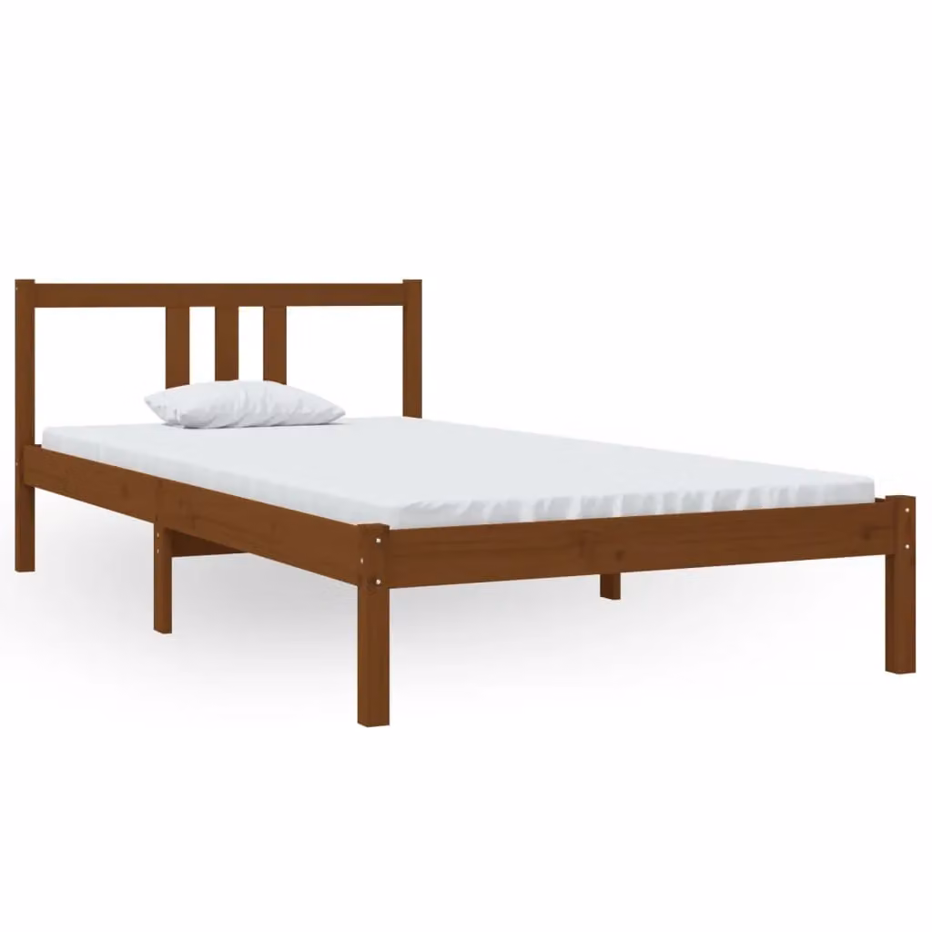 Berkfield Home Modern Childrens Bed Frame in Brown Solid Pine Wood W: 100 cm, L: 200 cm – 2