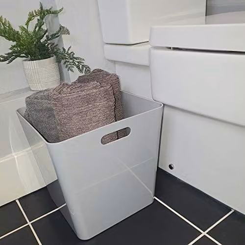 Wham Storage Studio Basket Cube with Label Holder, Grey – 3