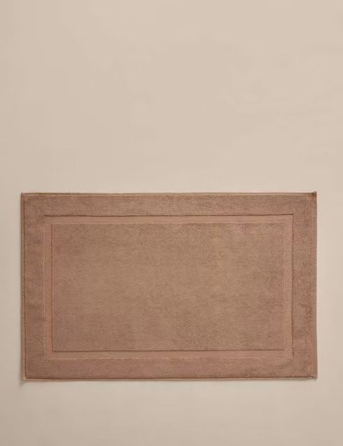 M&S Luxury Egyptian Cotton Terry Bath Mat in Brown