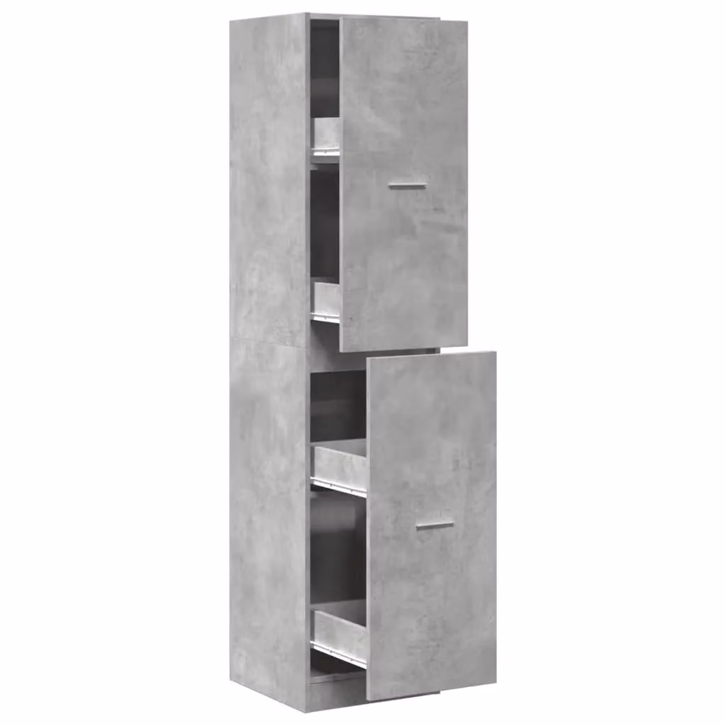 Berkfield Home Apothecary Cabinet in Concrete Grey, W: 40 cm, D: 41 cm, H: 174.5 cm – 2