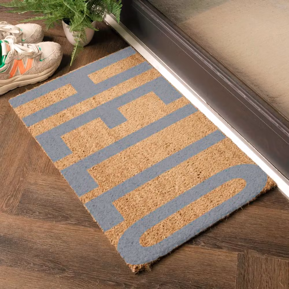 Artsy Mats Grey Hello Doormat, W: 60 cm, D: 40 cm – 2