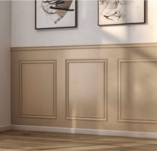 Cheshire Mouldings WPKT5 Pine Slim Dado Wall Panelling Kit, Natural, H 45 mm x W 9 mm x L 2000 mm