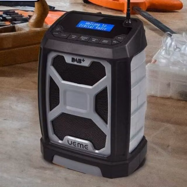 UEME 5W Rechargeable Jobsite DAB+ Radio in Grey