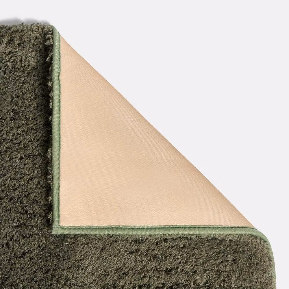 OHS Fluffy Teddy Rug in Green, Non-Slip Soft Area Mat, W: 120 cm x L: 170 cm – 2