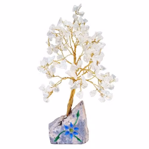 Ancient Wisdom Rock Crystal Gemstone Tree with 160 White Stones – 2