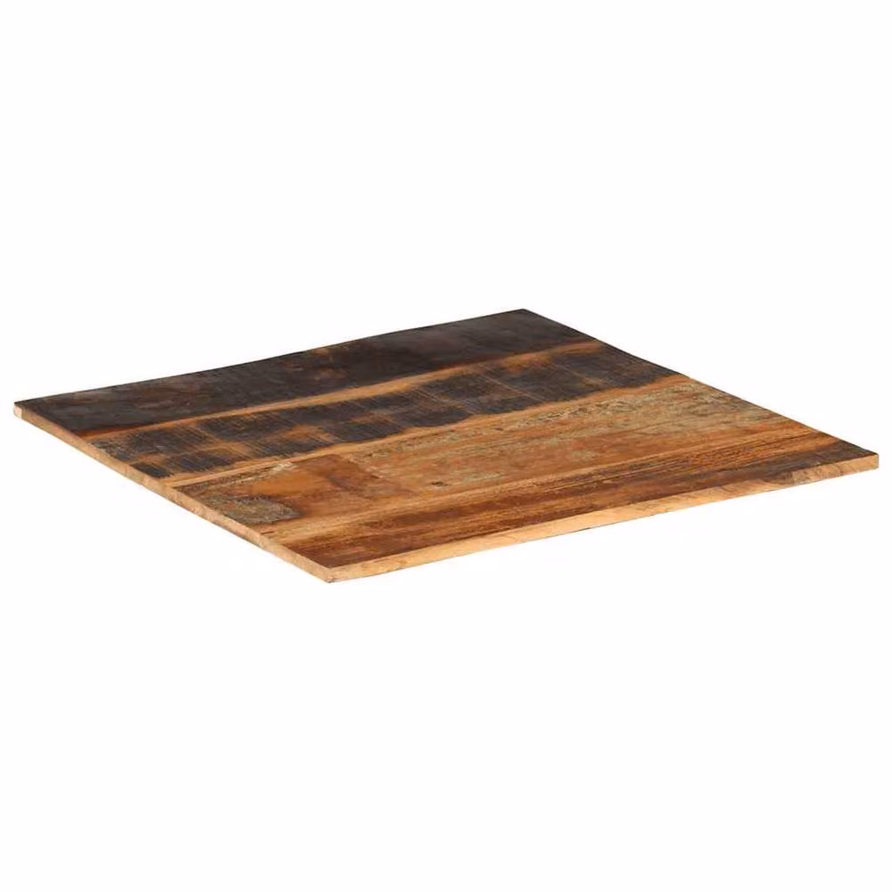 Berkfield Home Square Table Top in Solid Reclaimed Wood, Brown, W/D: 70 x 70 cm – 2