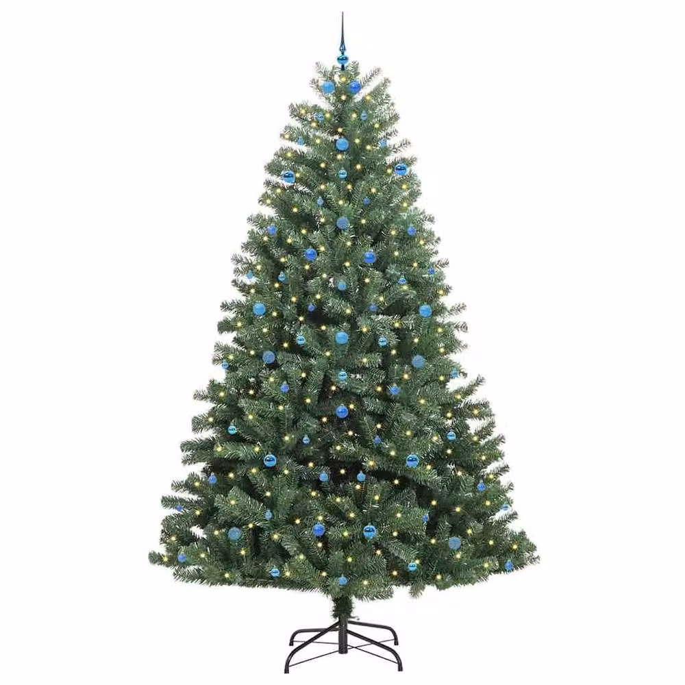 Berkfield Home Green Artificial Hinged Christmas Tree, Height: 300 cm – 3