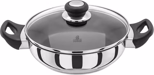 Judge Vista Non-Stick Stainless Steel Saute Pan, Silver, 24 cm