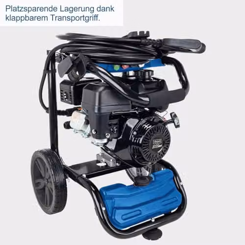 Scheppach HCP5000 Petrol Pressure Washer in Blue with 5.9hp 4-Stroke Engine, 241bar Pressure and 570L/h Flow Rate – 4