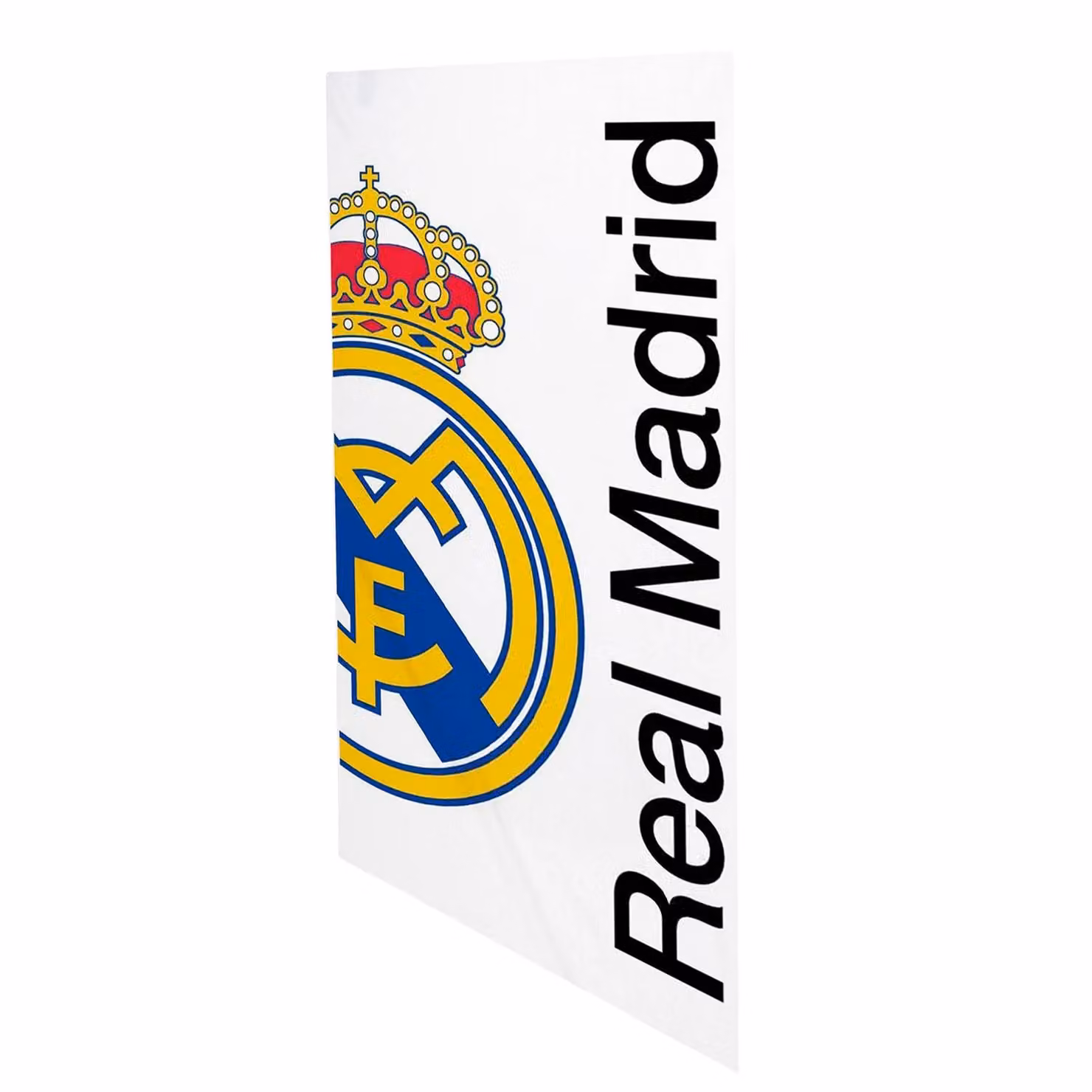 Real Madrid CF Half Crest Microfibre Beach Towel in White, W: 180 cm, H: 90 cm – 2