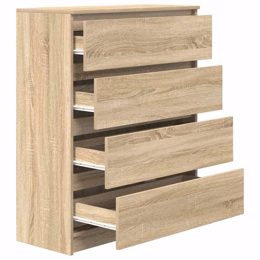 Berkfield Home Sonoma Oak Sideboard in Light Oak, W/D/H: 80 x 35 x 99 cm – 2