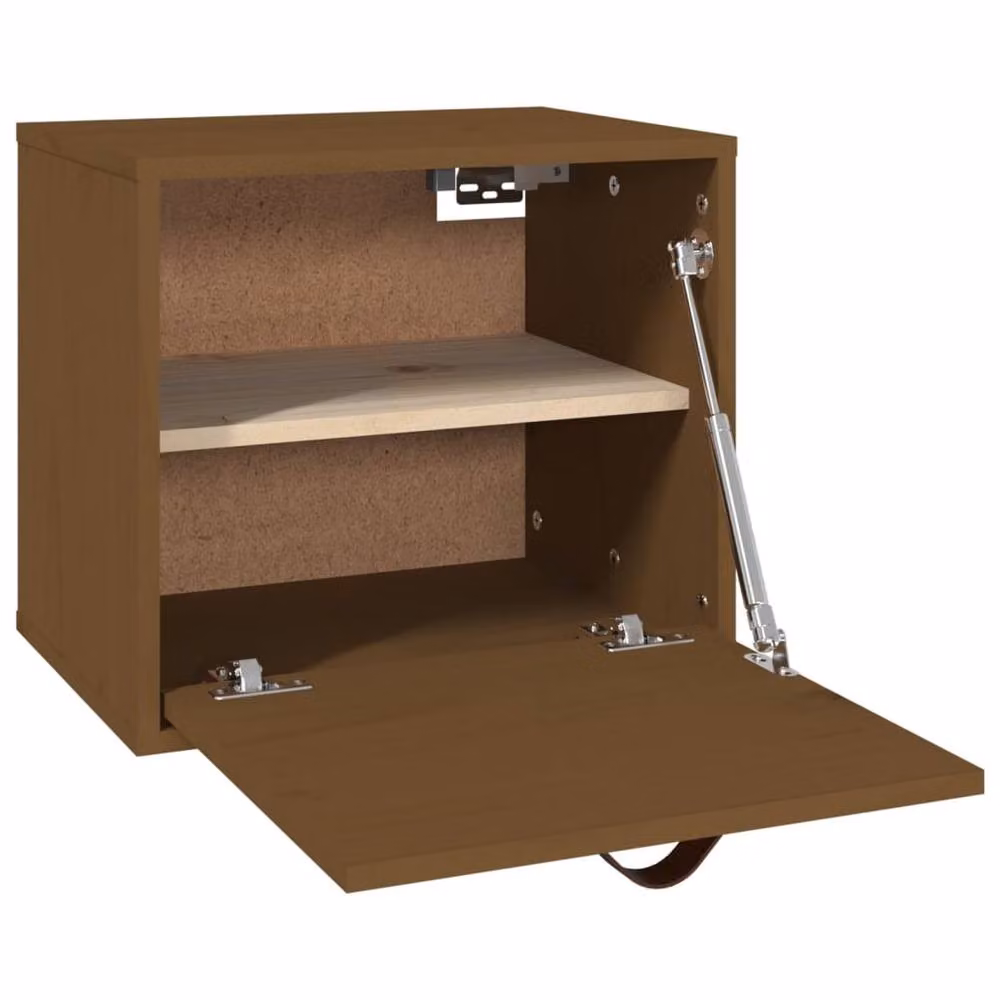 Berkfield Home Wall Mounted Pine Wood Cabinet in Honey Brown, W/D/H: 40 x 30 x 35 cm – 2