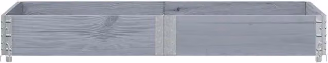 Berkfield Home Grey Wooden Raised Bed Planter with Galvanised Steel Liner – 1