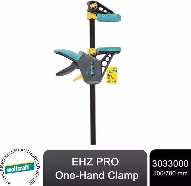 Wolfcraft EHZ PRO One Hand Clamp, Grey