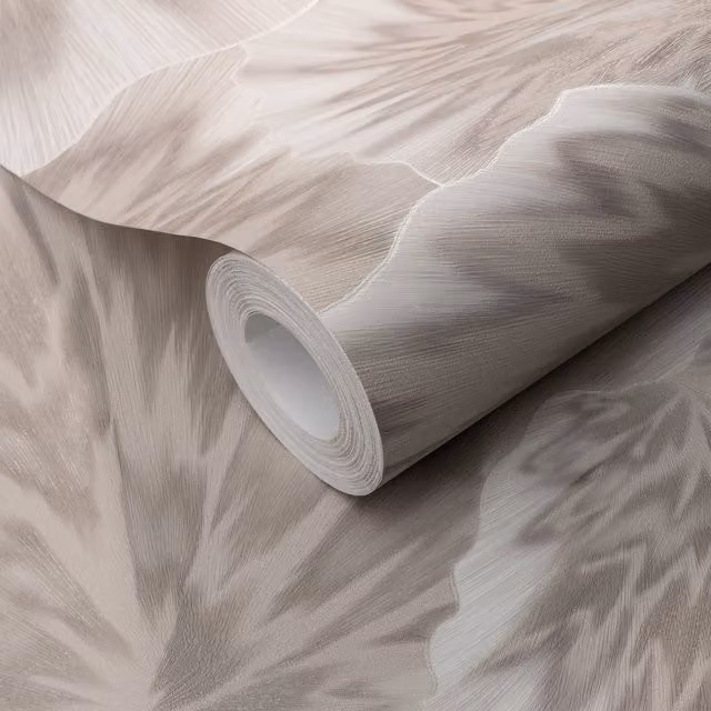 Erismann Botanical Floral Vinyl Wallpaper in Beige, Pre-pasted, Modern Design