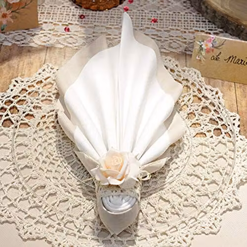 Générique Set of 12 White Paper Roses – 3