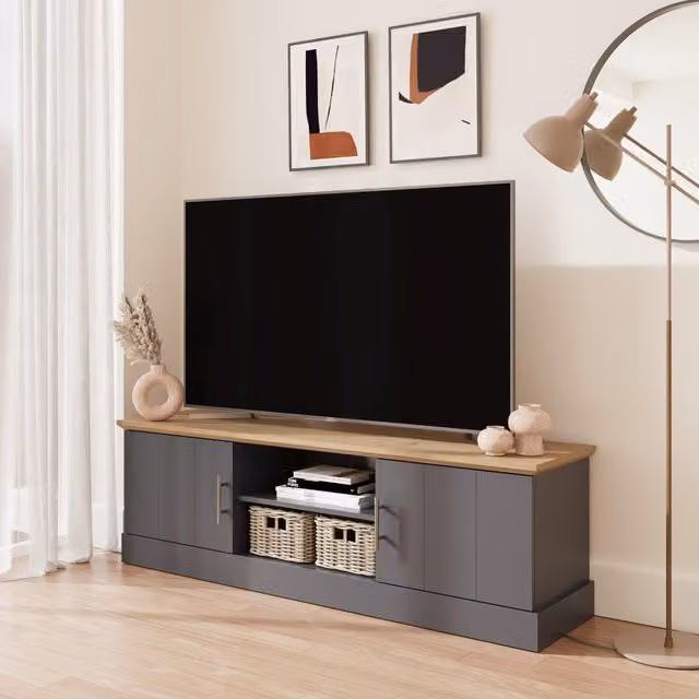 GFW Kendal Large 2 Door TV Cabinet in Blue – 2