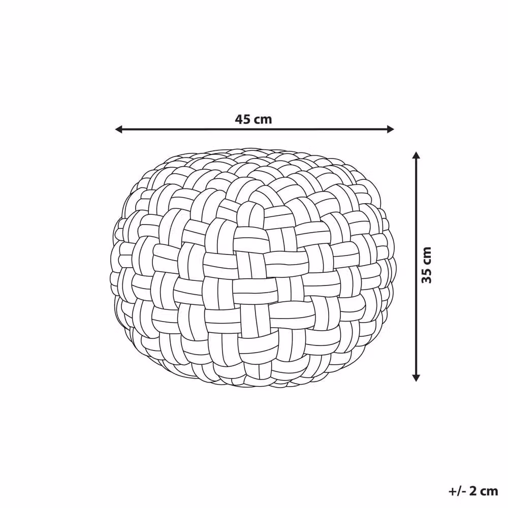 Wyld Haus Soft Body Velvet Pouffe in Black, Cylindrical Geometric Design, H 45 x W 35 x D 35 cm – 4