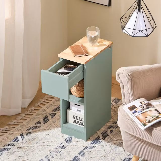 SoBuy Modern Green Bedside Table and Nightstand
