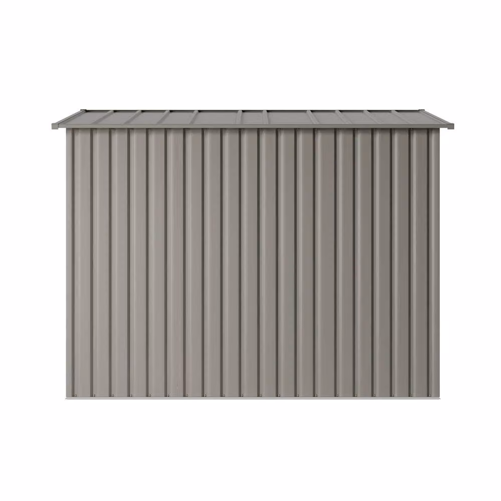 Living and Home Grey Metal Pent Storage Tool Shed with Sliding Doors for Garden and Terrace – 3