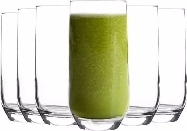 LAV Sude Transparent Glass Highball Tumbler Glasses, 315 ml, Pack of 6 – 1