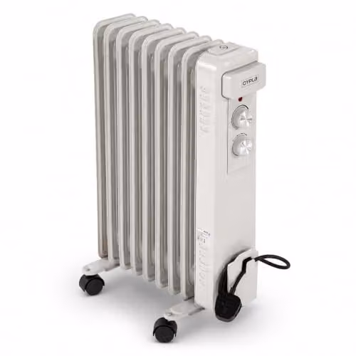 Oypla 2000W 9 Fin Portable Oil Filled Radiator Electric Heater, White – 1