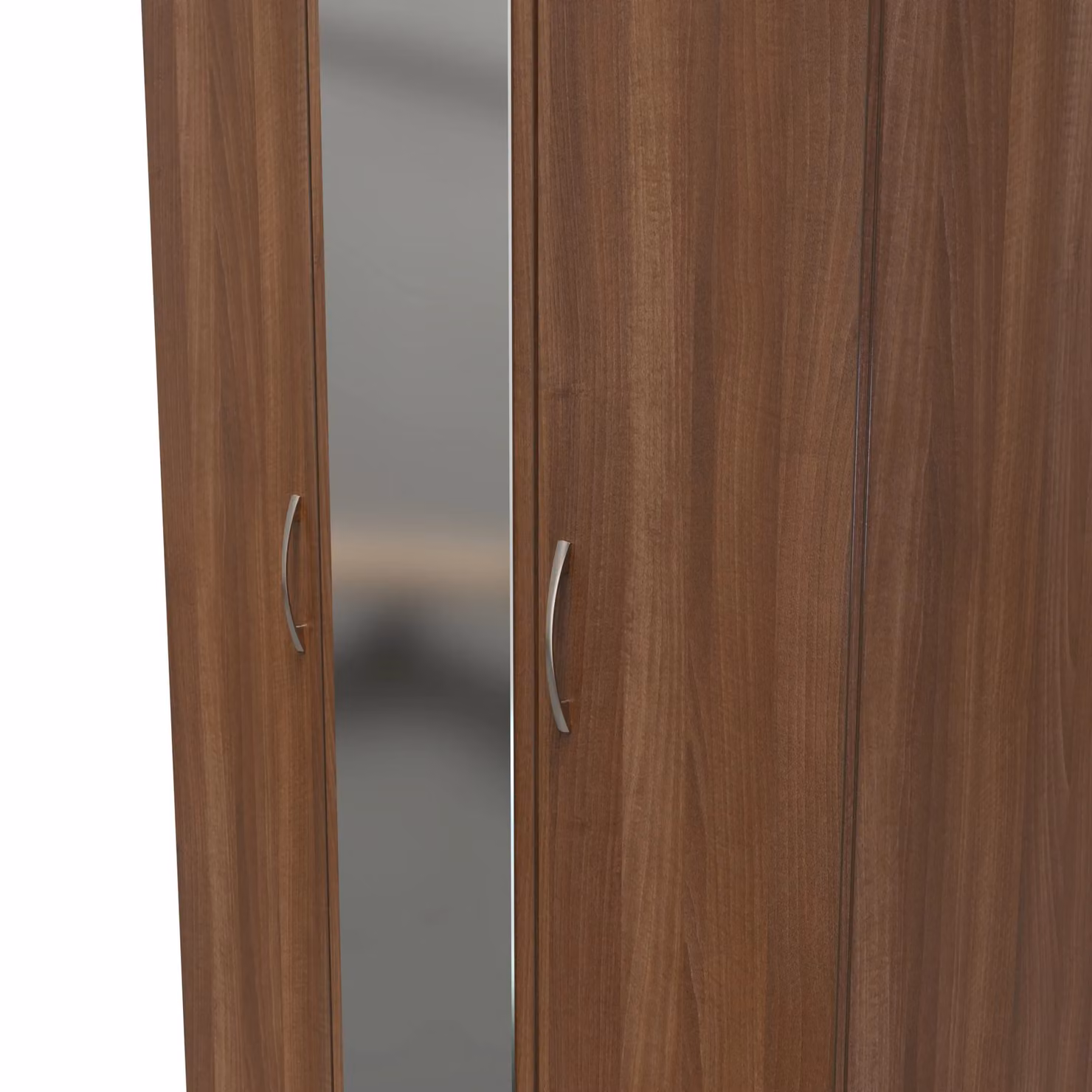 Ready Assembled 2 U Hampshire Triple Mirror Wardrobe in Walnut – 3