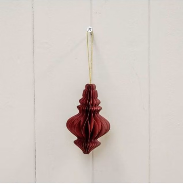 KDMD Set of 3 Red Christmas Chandelier Bauble Pendants