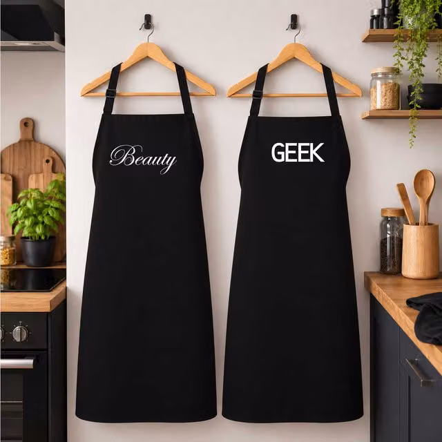 60 Second Makeover Beauty Geek Black Apron Set
