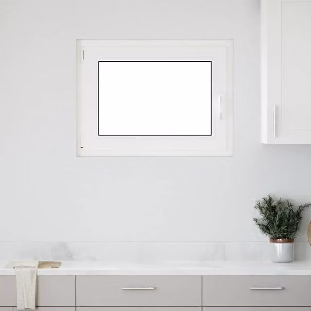 Berkfield Home RISOR White Tilt and Turn Basement Window, W: 80 cm, H: 70 cm