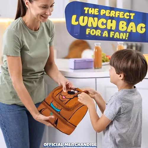 Get Trend Scooby Doo Kids Insulated Lunch Bag with Dual Compartments in Brown – 3