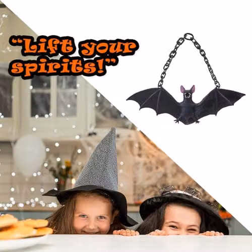 VFM e-Store Hanging Bat Halloween Party Decoration in Grey and Black – 6