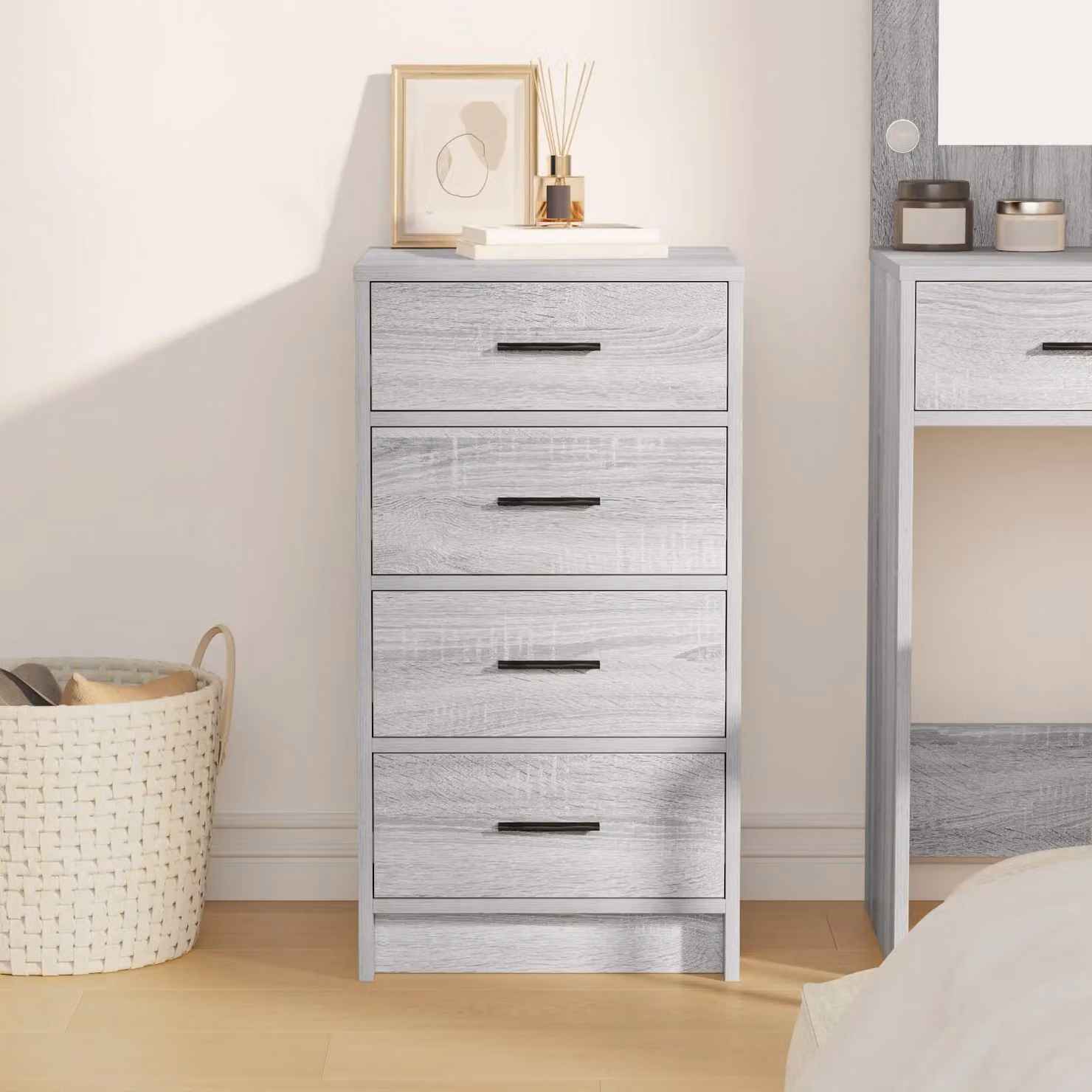 Berkfield Home Grey Sonoma Sideboard in Engineered Wood, W/D/H: 40 x 41 x 75 cm – 2