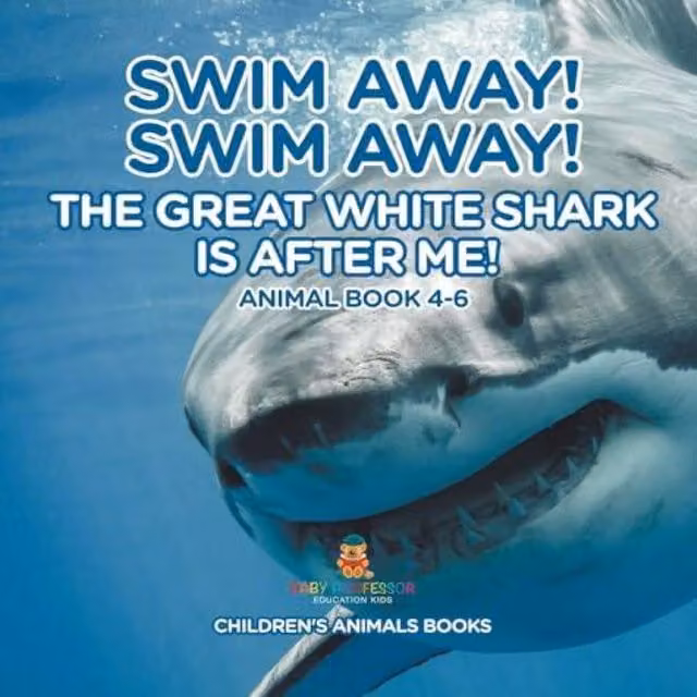 Baby Professor Swim Away The Great White Shark Is After Me Multicolour Paper Book