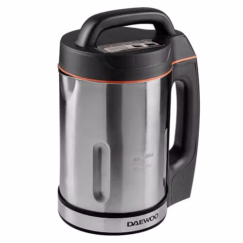 Daewoo 2-in-1 Soup Maker and Smoothie Blender in Silver, 1.6l Capacity with Stainless Steel Components – 1