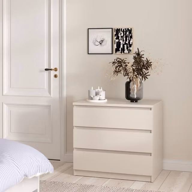 Furniture To Go Naia Chest of 3 Drawers in Cashmere Beige