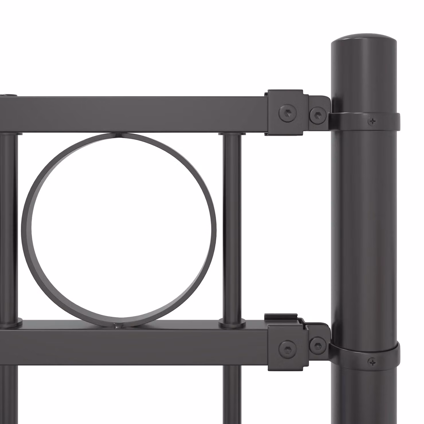 Berkfield Home Steel Garden Fence, Grey, W: 1.7 m, H: 1.5 m – 3