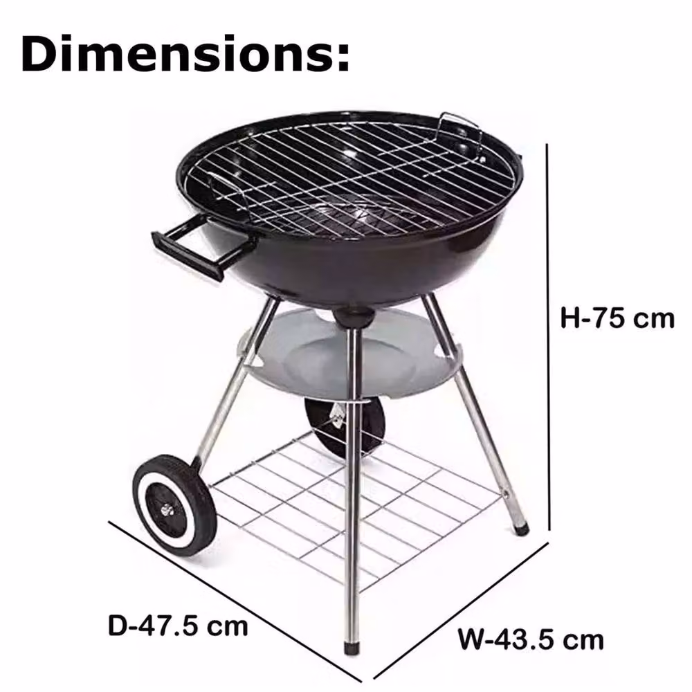 SPETLEK Black Round Kettle Charcoal BBQ Grill, 43 cm Diameter – 2
