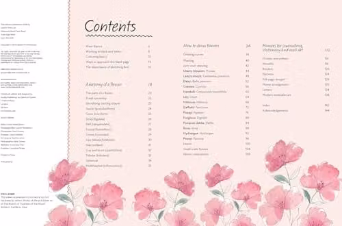 The Kew Book of Drawing Flowers by Search Press, a multicoloured botanical drawing guide